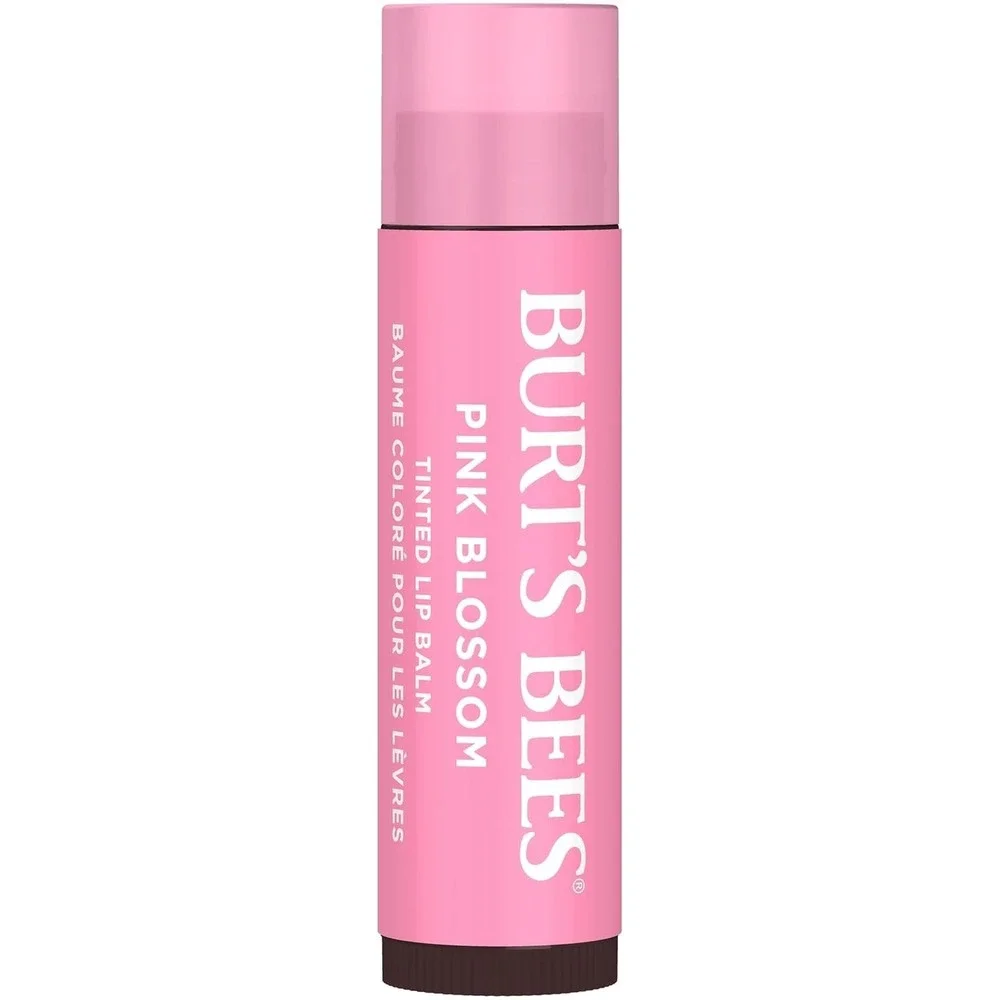 Burt's Bees Tinted Lip Balm Pink Blossom 0.15 oz Sealed 100% Natural Lip Care